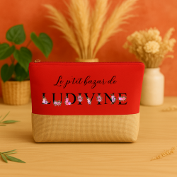 Trousse personnalisée Le p’tit bazar de prénom – Cadeau femme original
