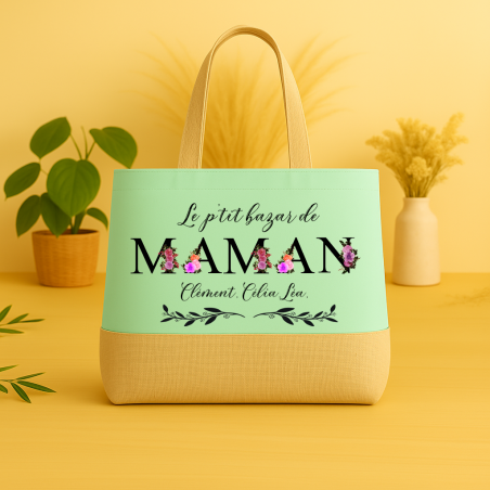 sac shopping menthe personnalisé
