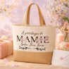 Sac toile jute personnalisé Mamie