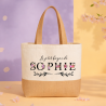 Sac toile de jute personnalisé cadeau collègue, marraine, copine ...