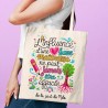 Tote bag maîtresse personnalisé – Cadeau fin d’année scolaire