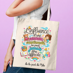 Tote bag nounou personnalisé – Cadeau assistante maternelle