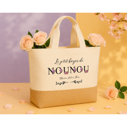 Sac personnalisé “Le p’tit bazar de Nounou” – Cadeau fin d’année original