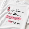 T-shirt EVJF Future Mariée personnalisé – Prénom & date mariage