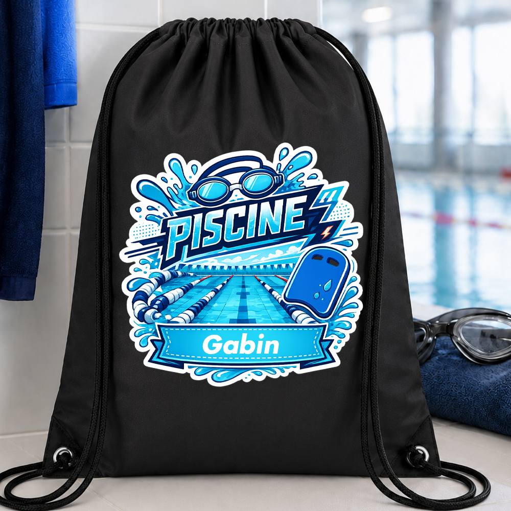 sac piscine enfant personnalisé - sac garçon imperméable