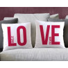 Duo Coussins Love personnalisés prénoms