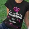 T-shirt personnalisé Élue meilleure marraine du monde