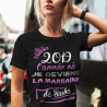 T-shirt marraine personnalisé avec année et prénom de l'enfant