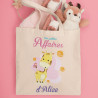 Tote Bag Enfant Personnalisé - Motif Girafe Adorable