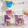 Mug de Pâques rose lapin personnalisé