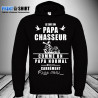 Sweat à capuche humour Je suis un papa chasseur