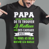 T-shirt personnalisé Papa meilleur des cadeaux !