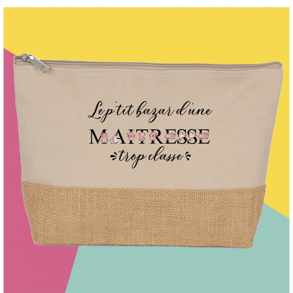 Trousse pochette le p'tit bazar d'une maîtresse