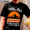 T-Shirt personnalisé Papa et fils chasseur