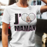 T-shirt personnalisé avec photo J'aime Maman