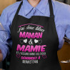Tablier de cuisine J'ai deux titres maman & mamie