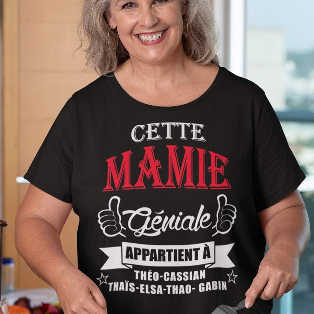 T-shirt Personnalisé Mamie géniale