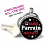 Porte-clés Rond personnalisé prénom Je suis un parrain qui déchire