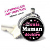Porte-clés Rond personnalisé prénom Je suis une maman qui déchire