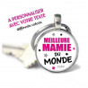 Porte-clés Rond personnalisé prénom Meilleure mamie du monde