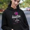 Sweat à capuche humour Élue meilleure marraine du monde