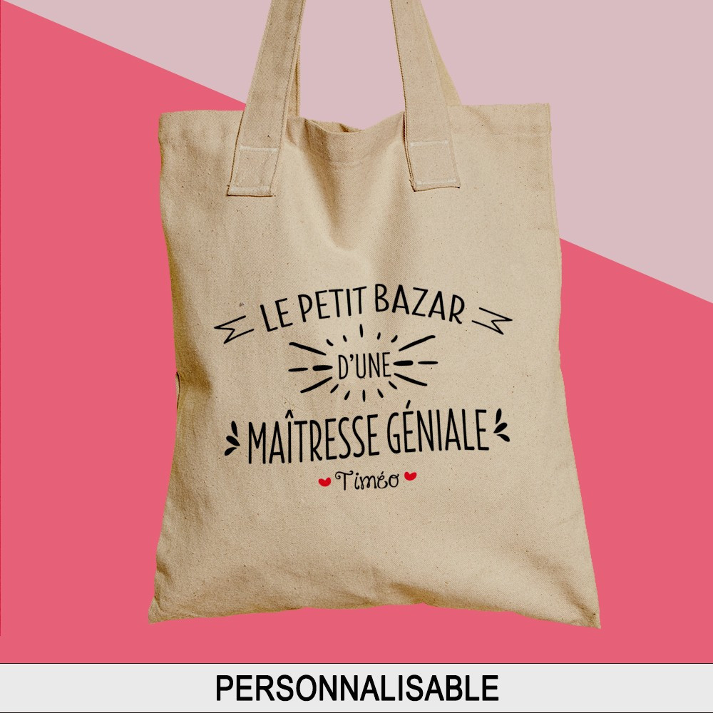 Tote bag personnalisé bazar d'une Maîtresse
