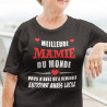 T-shirt personnalisé - "Meilleure Mamie du Monde" avec prénoms des petits-enfants