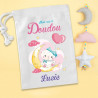 Sac range doudou personnalisable - Ourson lune