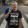 T-shirt personnalisé deux titres Papa et Papy