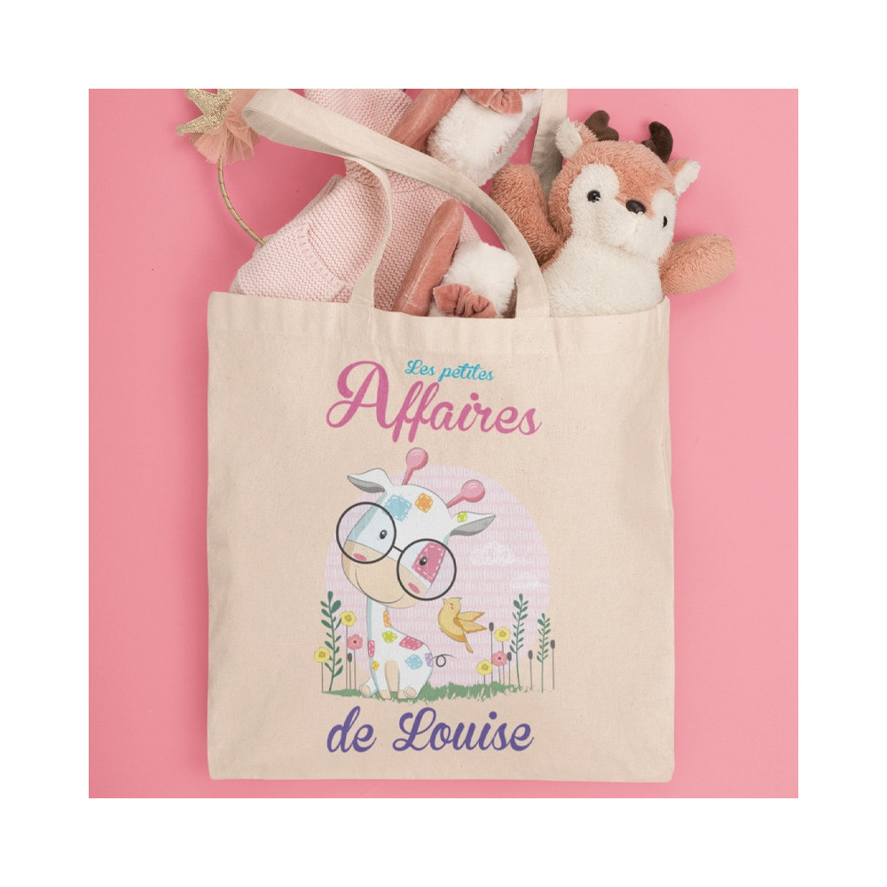 Tote Bag Enfant Personnalisé - Motif Vache Adorable | Les Petites Affaires de [Prénom]