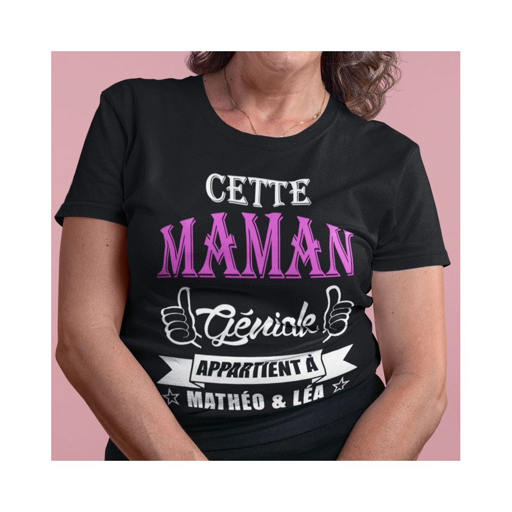 T-shirt Personnalisé Cette maman géniale appartient