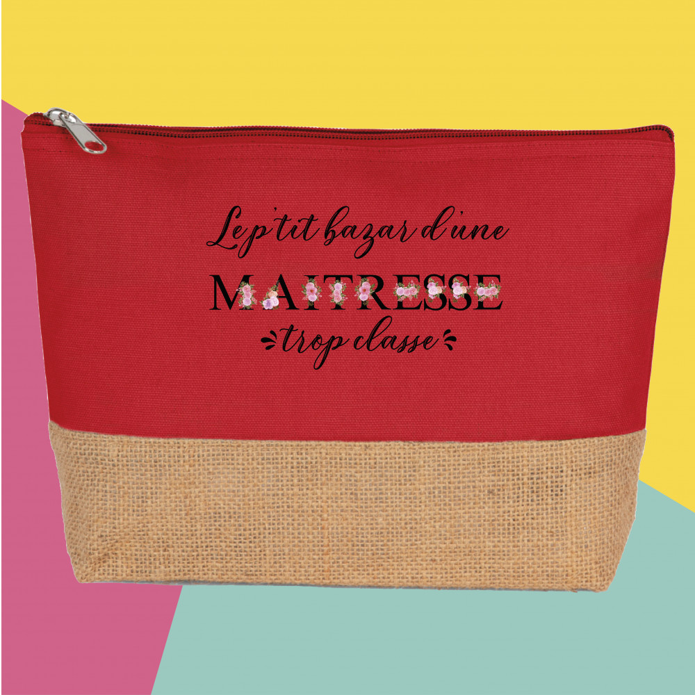Trousse pochette le p'tit bazar d'une maîtresse