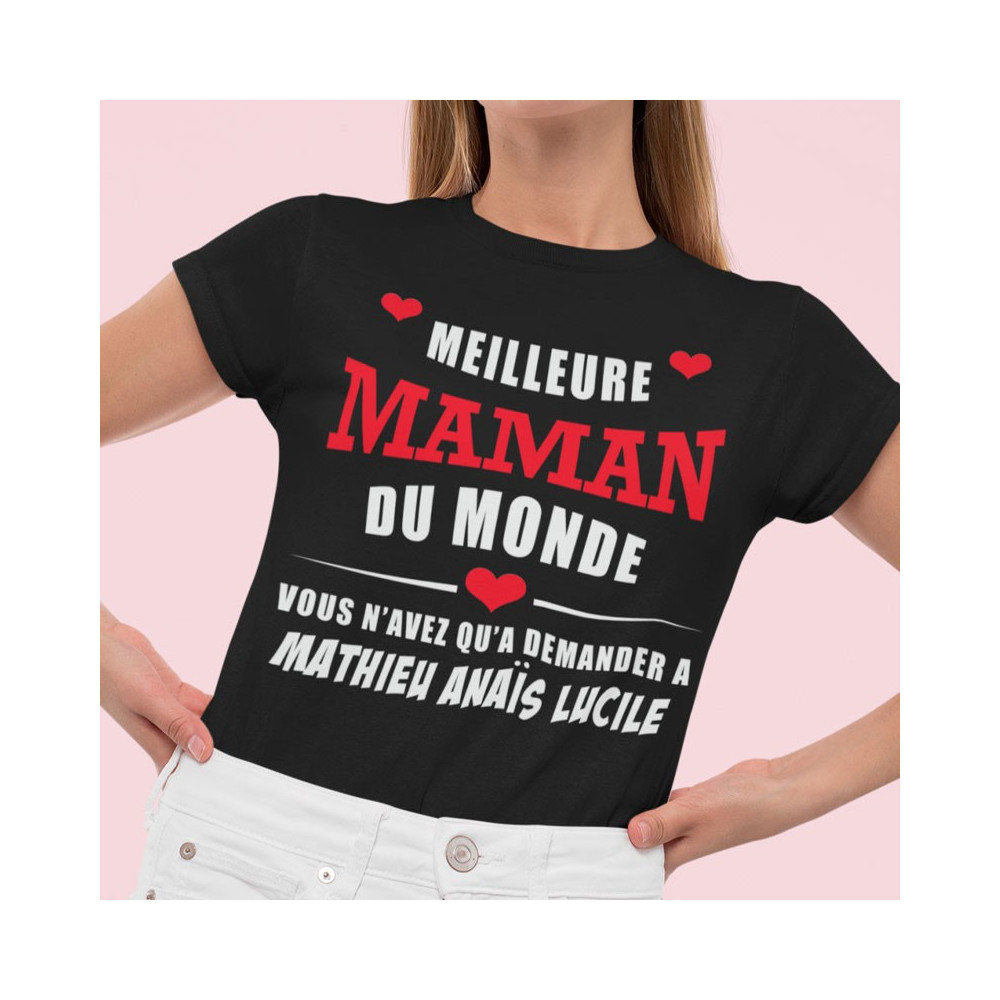 T-shirt Personnalisé  Meilleure maman du monde