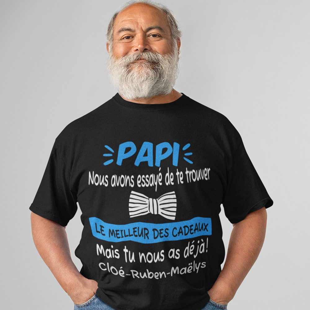 T-shirt personnalisé Papi, meilleur des cadeaux