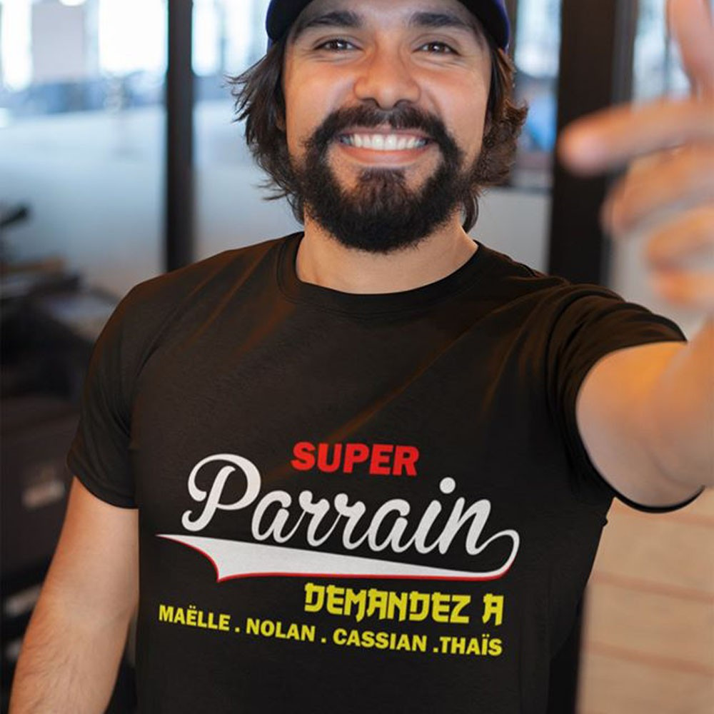 T-shirt Personnalisé Super Parrain