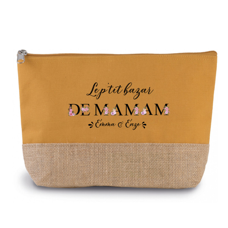 Trousse pochette personnalisée le p'tit bazar de Maman
