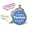 Porte-clés Rond Je suis un tonton qui déchire personnalisé prénom du filleul(e)