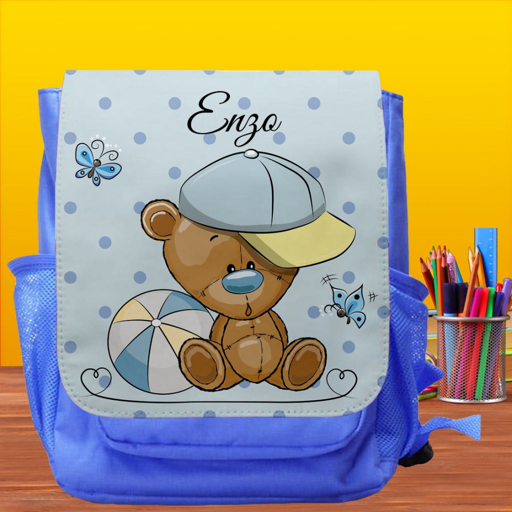 Sac à dos Enfant prénom personnalisé - Ours