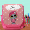 Sac à dos Enfant prénom personnalisé - Chat Gris