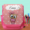 Sac à dos Enfant prénom personnalisé - Hibou