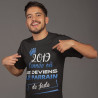 T-shirt Parrain personnalisé avec année et prénom de l'enfant