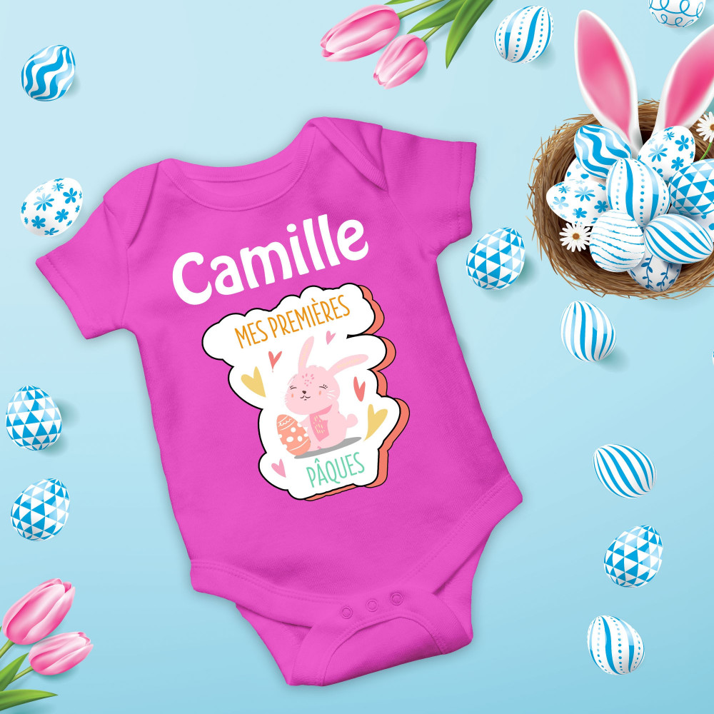 Body bébé personnalisé Mes premières pâques