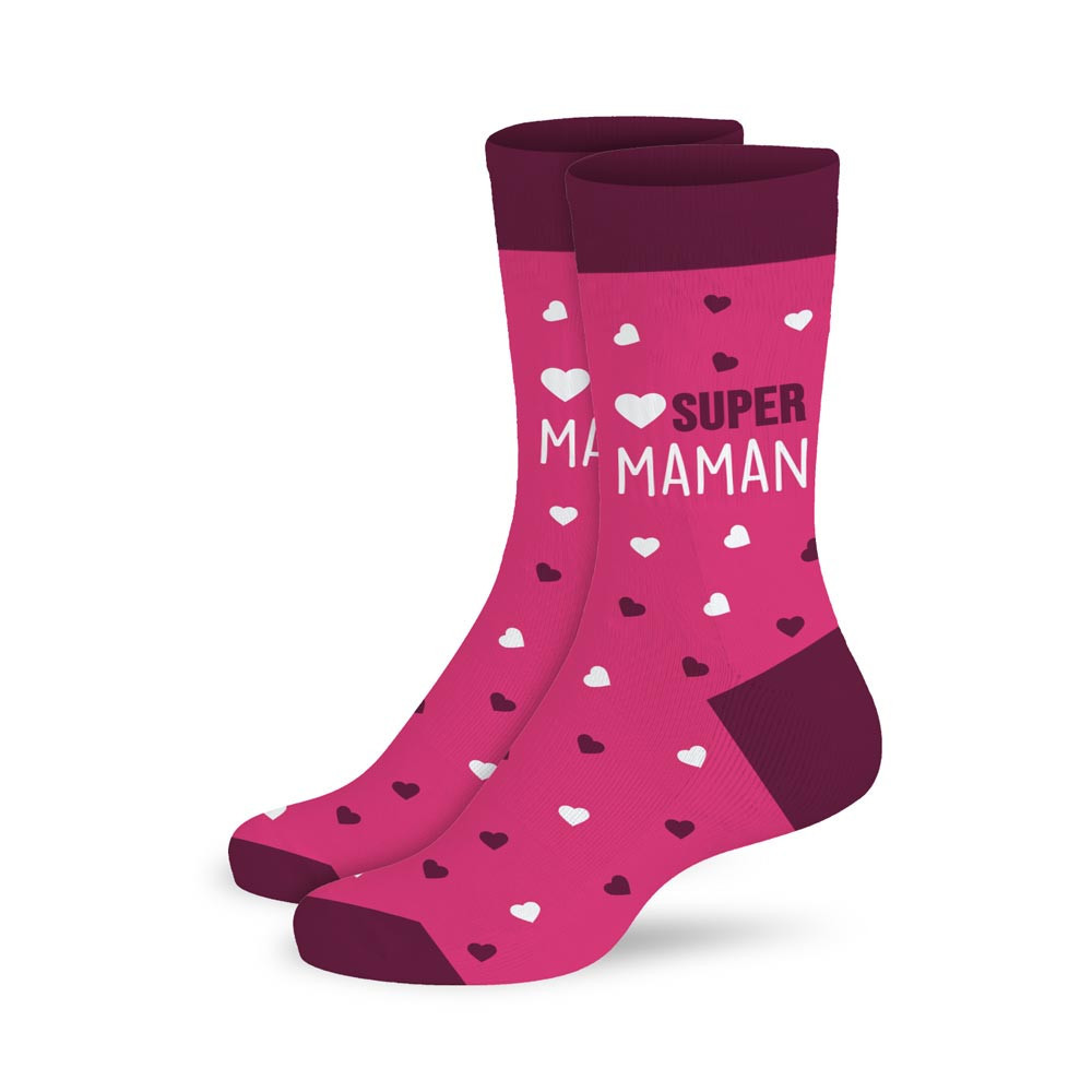 Chaussettes personnalisées Super Maman