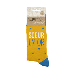 Chaussettes personnalisées Sœur en or