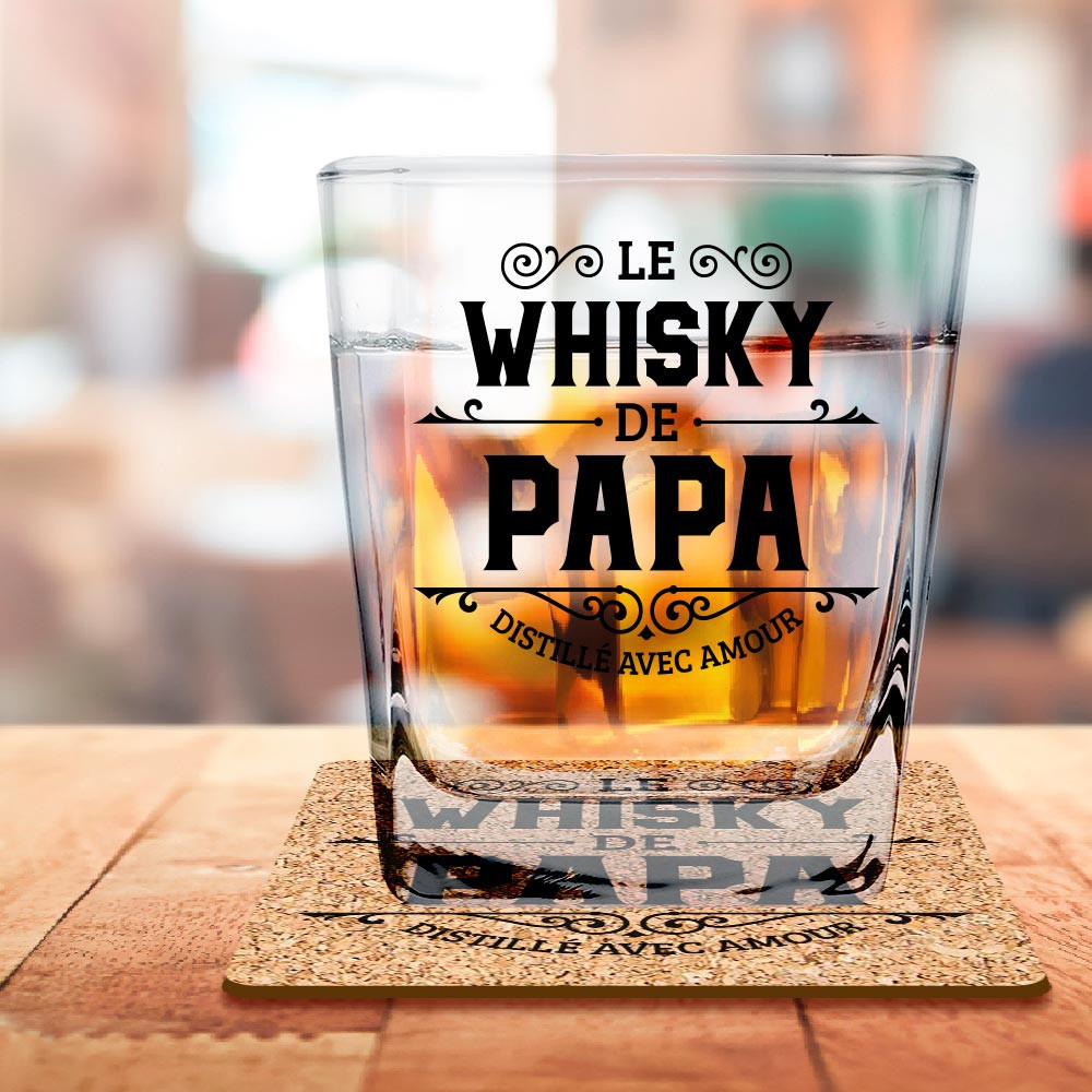 Coffret Verre Whisky personnalisé Le Whisky De Papa