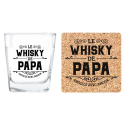 Coffret Verre Whisky personnalisé Le Whisky De Papa
