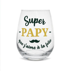 Verre Rond Personnalisé Super Papy