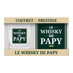 Coffret Verre Whisky Personnalisé – 'Le whisky de papy'