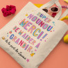Tote bag personnalisé Merci Nounou
