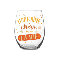Verre Rond Personnalisé Marraine Chérie